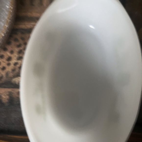 SELLING VINTAGE GLASS BAKE COLOR WHITE And GREEN PRE-OWNED CONDITION NO SPOTS - Picture 10 of 10